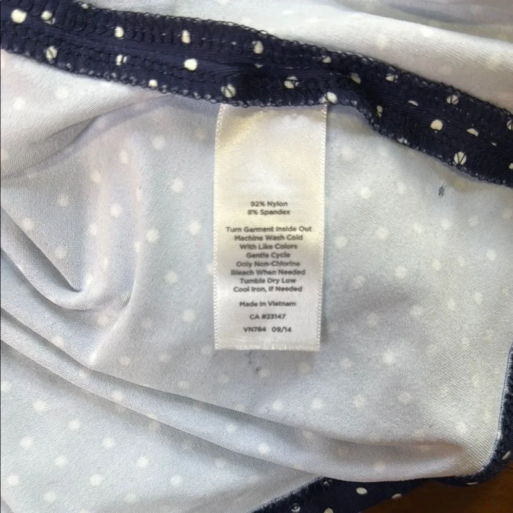 Talbots Navy Blue Polka Dot Dress with 3/4 Sleeve, Size 6 - Picture 6 of 8